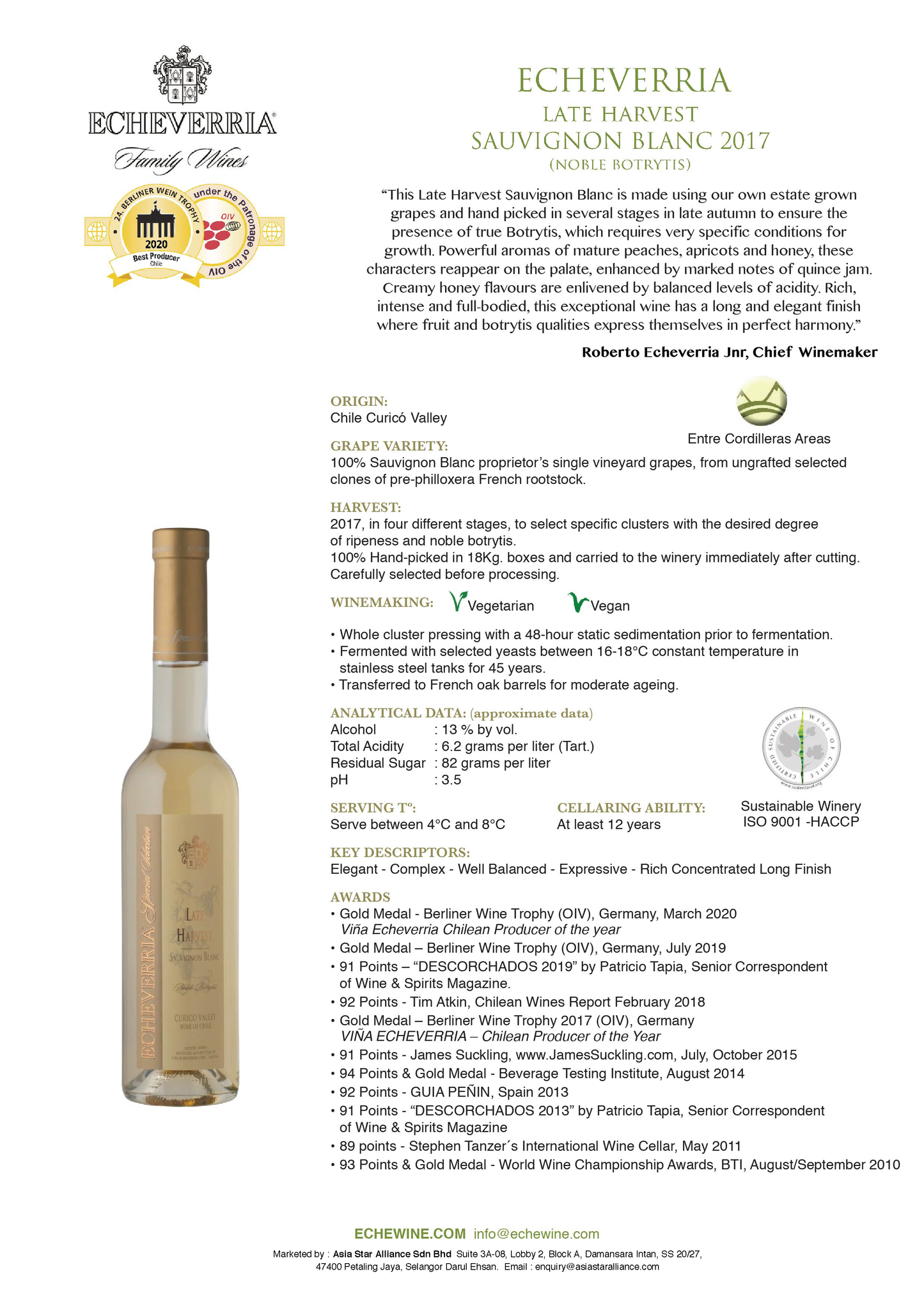 echeverria-late-harvest-sauvignon-blanc-2017