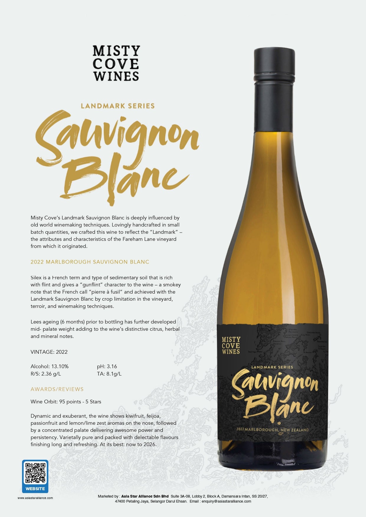 Misty Coves Wines - Landmark Series Sauvignon Blanc [750ml]