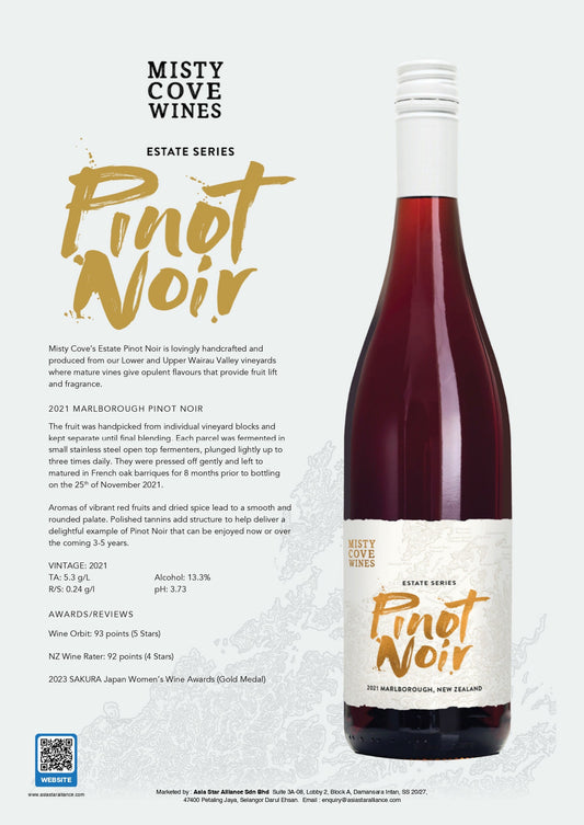 Misty Coves Wines - Estate Series Pinot Noir (2021) 750ml