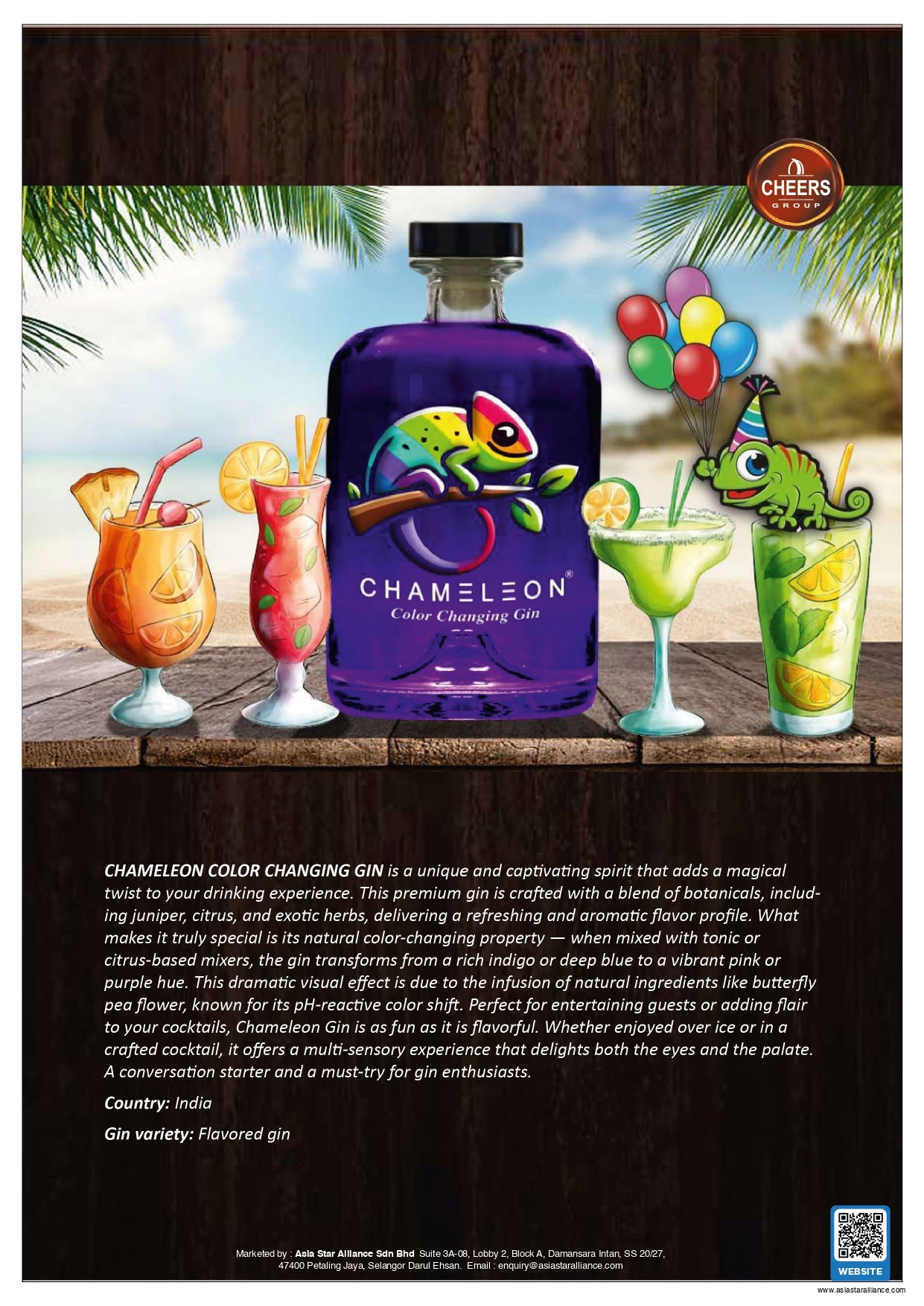Chameleon Color Changing Gin 750ml