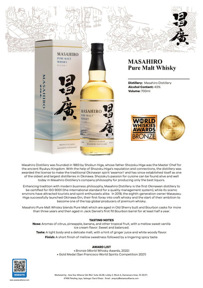 Masahiro Pure Malt Whisky 700ml