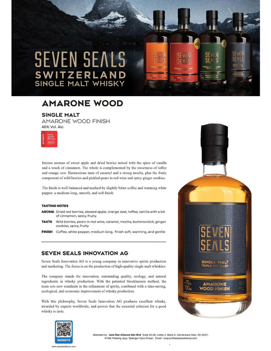 Seven Seals Amarone Wood Finish Single Malt  700ml