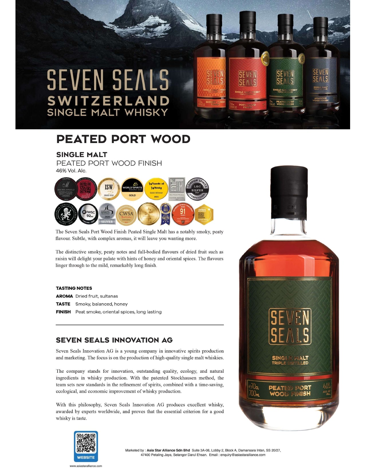 Seven Seals Peated Port Wood Finish Single Malt [700ml]