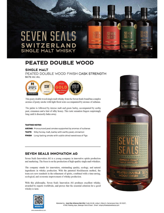 Seven Seals Peated Double Wood Finish Cask Strength Single Malt 500ml