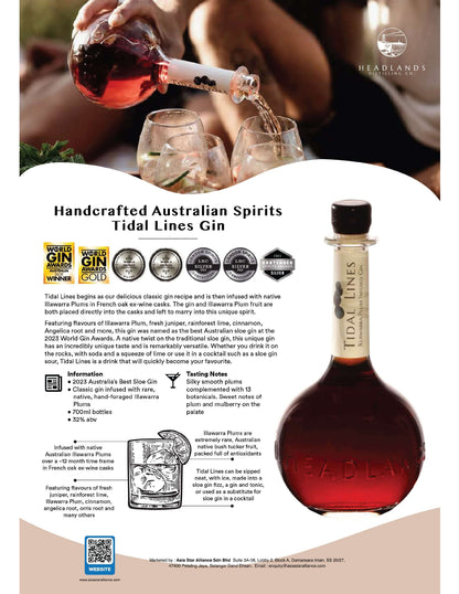 Headlands Tidal Lines Gin 700ml