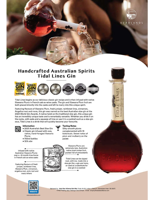 Headlands Tidal Lines Gin 700ml