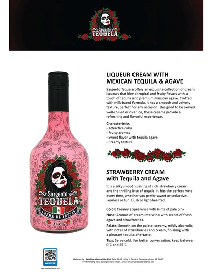 Sargento Tequela Cream - Crema De Fresas - Strawberry 700ml